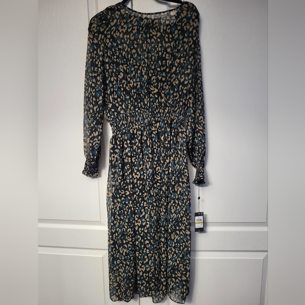 NWT Tommy Hilfiger Long Sleeve A-line Spring  Midi Dress Size 14 - Picture 3 of 11